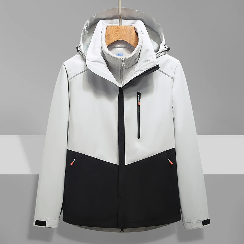 Herren Softshell-Outdoorjacke mit Kapuze, wind- und wasserdicht Nord Taschen