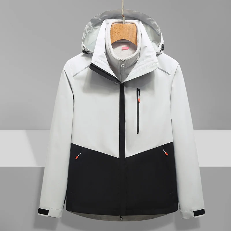 Herren Softshell-Outdoorjacke mit Kapuze, wind- und wasserdicht Nord Taschen