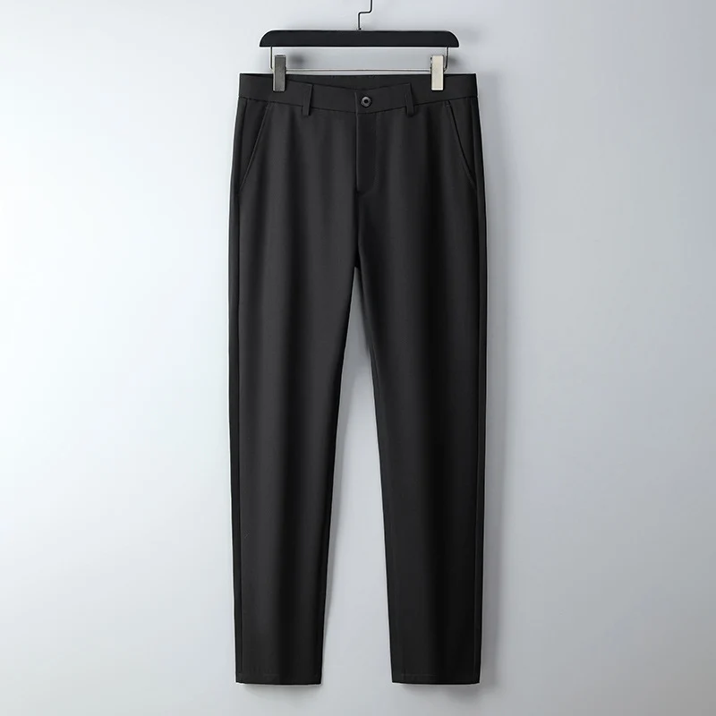 Herren Schmal geschnittene Anzughose aus Stretchtwill mit geradem Bein Nord Taschen