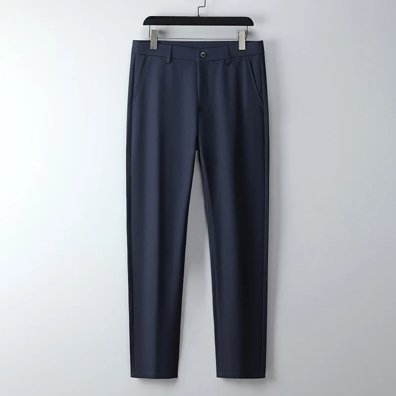 Herren Schmal geschnittene Anzughose aus Stretchtwill mit geradem Bein Nord Taschen