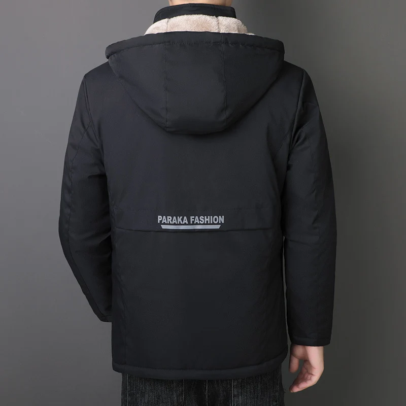 Herren Übergangsjacke mit Teddyfutter, winddichter Außenhülle und Kapuze Nord Taschen