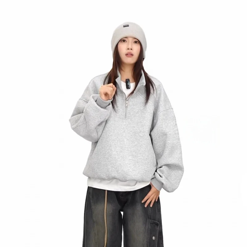 Unisex Halbzip-Sweatshirt mit Raglanärmeln, Eingrifftaschen und geripptem Saum Nord Taschen