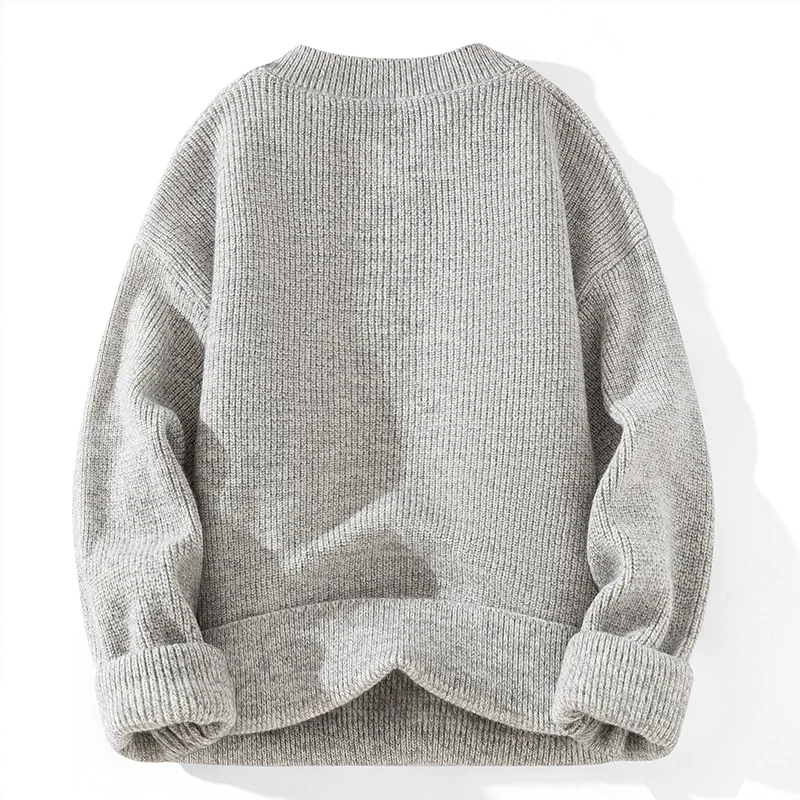 Unisex Grobstrick-Henley-Pullover mit halber Knopfleiste und Rippstruktur Nord Taschen