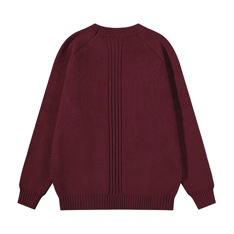 Unisex Grobgestrickter Oversize-Pullover mit Raglanärmeln und strukturierten Einsatznähten Nord Taschen