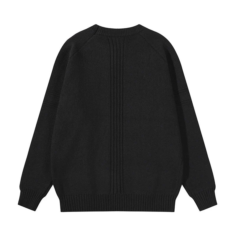 Unisex Grobgestrickter Oversize-Pullover mit Raglanärmeln und strukturierten Einsatznähten Nord Taschen