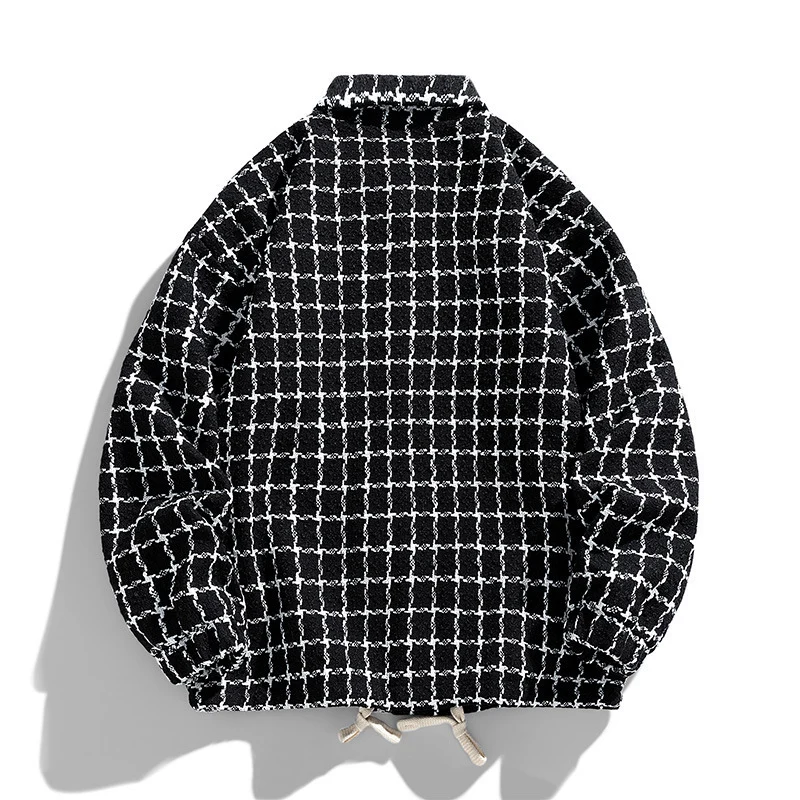 Herren Gepolsterte Coach‑Jacke mit geometrischem Muster und Kontrastbrusttasche Nord Taschen