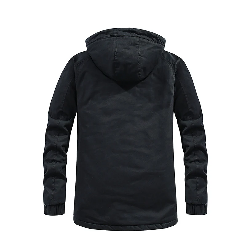 Herren gefütterter Parka mit Kapuze und weichem Teddyinnenfutter Nord Taschen
