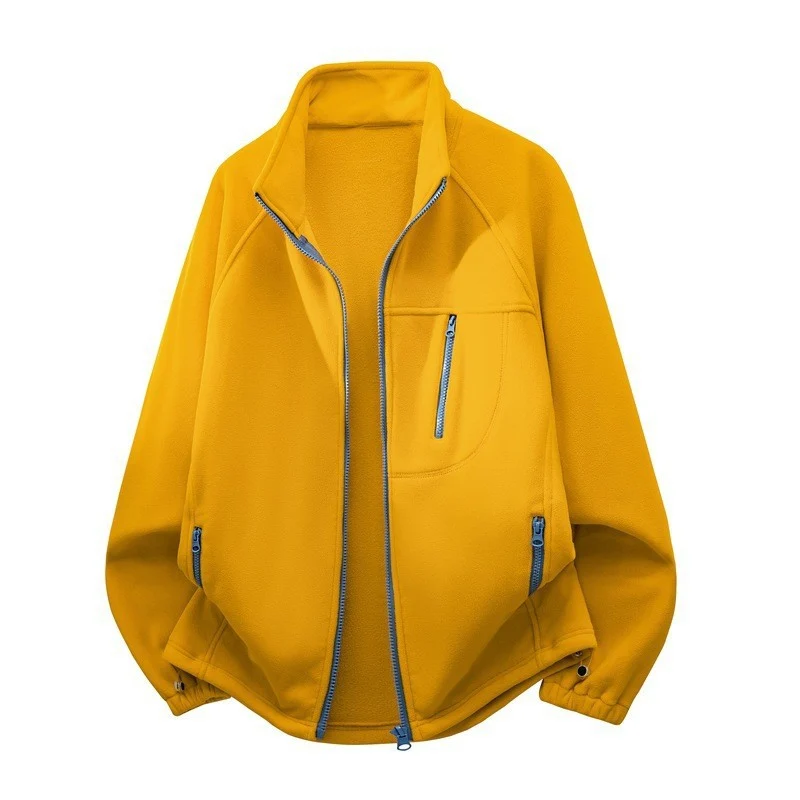 Herren Fleecejacke mit hohem Stehkragen, mehreren Reißverschlusstaschen und ergonomischem Raglan‑Schnitt Nord Taschen