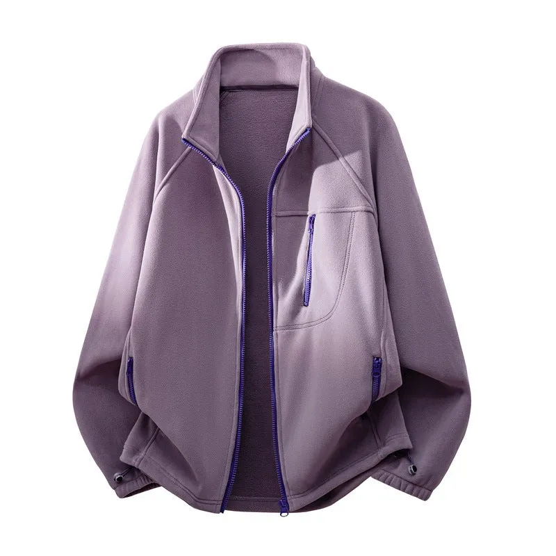 Herren Fleecejacke mit hohem Stehkragen, mehreren Reißverschlusstaschen und ergonomischem Raglan‑Schnitt Nord Taschen