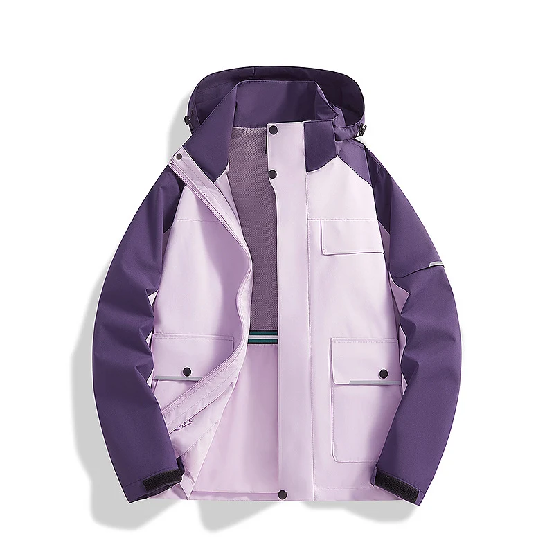 Herren dreilagige Trekkingjacke mit verschweißten Nähten, Kapuze und Multifunktionstaschen Nord Taschen