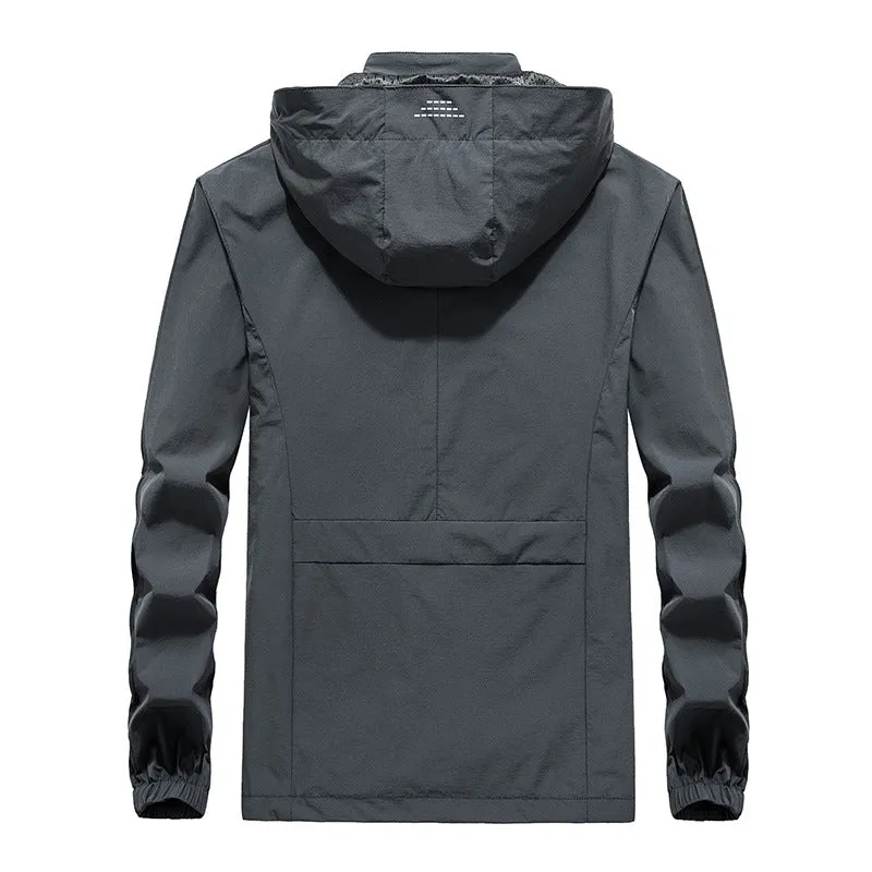 Herren Performance Softshelljacke mit Kapuze, versiegelten Reißverschlüssen und reflektierenden Ärmereinsätzen Nord Taschen