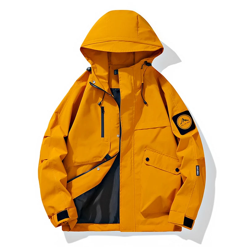 Herren Modularer Regen- und Windparka mit verschweißten Nähten, verdeckten Reißverschlüssen und Utility-Taschen Nord Taschen