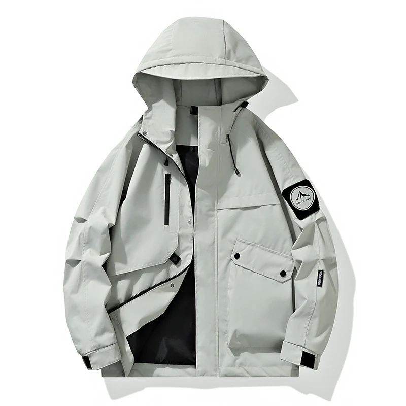 Herren Modularer Regen- und Windparka mit verschweißten Nähten, verdeckten Reißverschlüssen und Utility-Taschen Nord Taschen