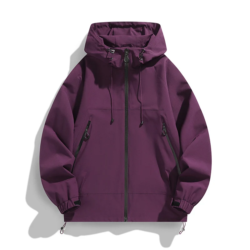 Herren Technische Wind- und Wasserabweisende Kapuzenjacke mit verstellbarem Saum Nord Taschen