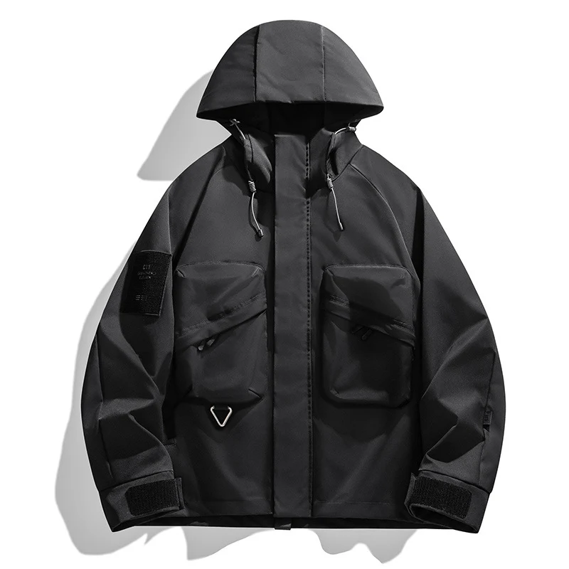 Herren Technische Utility-Kapuzenjacke mit Multifunktionstaschen Nord Taschen