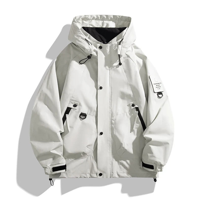 Herren Technische Oversized-Fieldjacke mit wasserabweisender Membran, Utility-Ringen und verdeckter Druckknopfleiste Nord Taschen