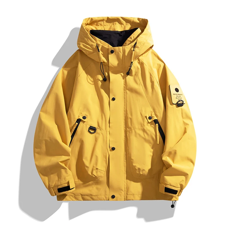 Herren Technische Oversized-Fieldjacke mit wasserabweisender Membran, Utility-Ringen und verdeckter Druckknopfleiste Nord Taschen