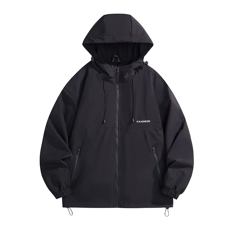 Herren Tech-Kapuzenwindbreaker mit verstellbarem Saum und wasserabweisender Membran Nord Taschen