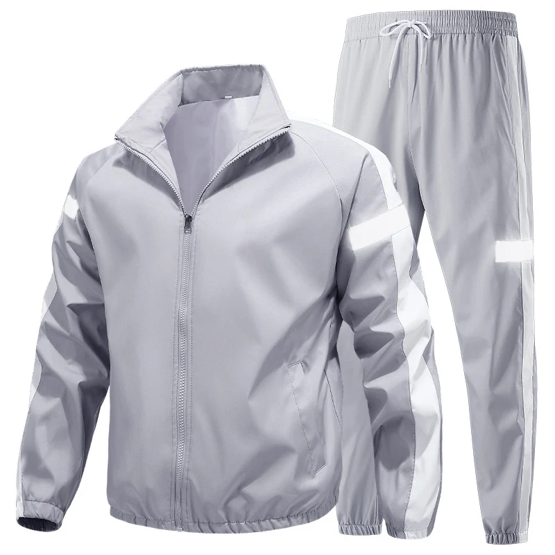 Herren Sportliches Trainingsanzug-Set mit Reißverschlussjacke, Jogginghose und reflektierenden Einsätzen Nord Taschen