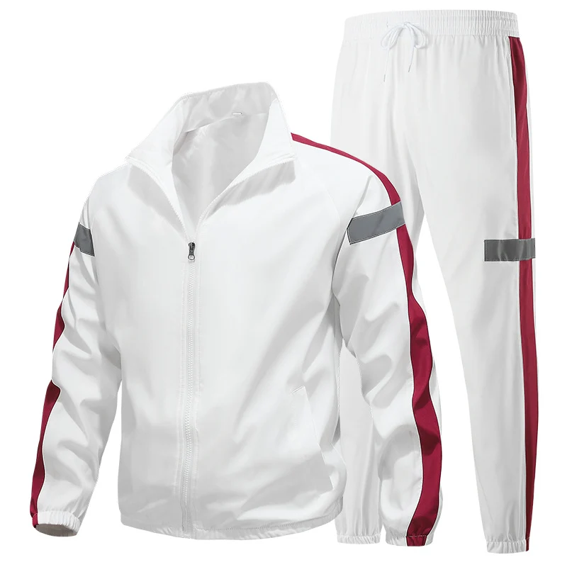 Herren Sportliches Trainingsanzug-Set mit Reißverschlussjacke, Jogginghose und reflektierenden Einsätzen Nord Taschen