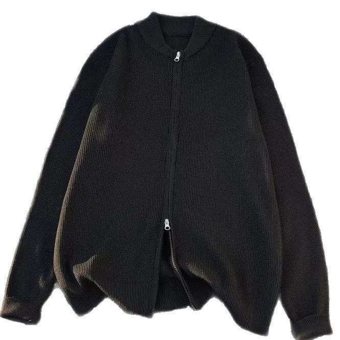 Unisex Grobgestrickte Oversize-Cardigan mit Rundhalsausschnitt und durchgehender Knopfleiste Nord Taschen