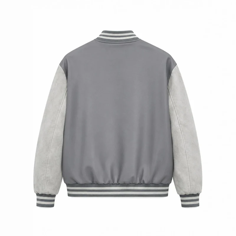 Herren Collegejacke im Letterman‑Style mit Kunstlederkörper und Veloursärmeln Nord Taschen