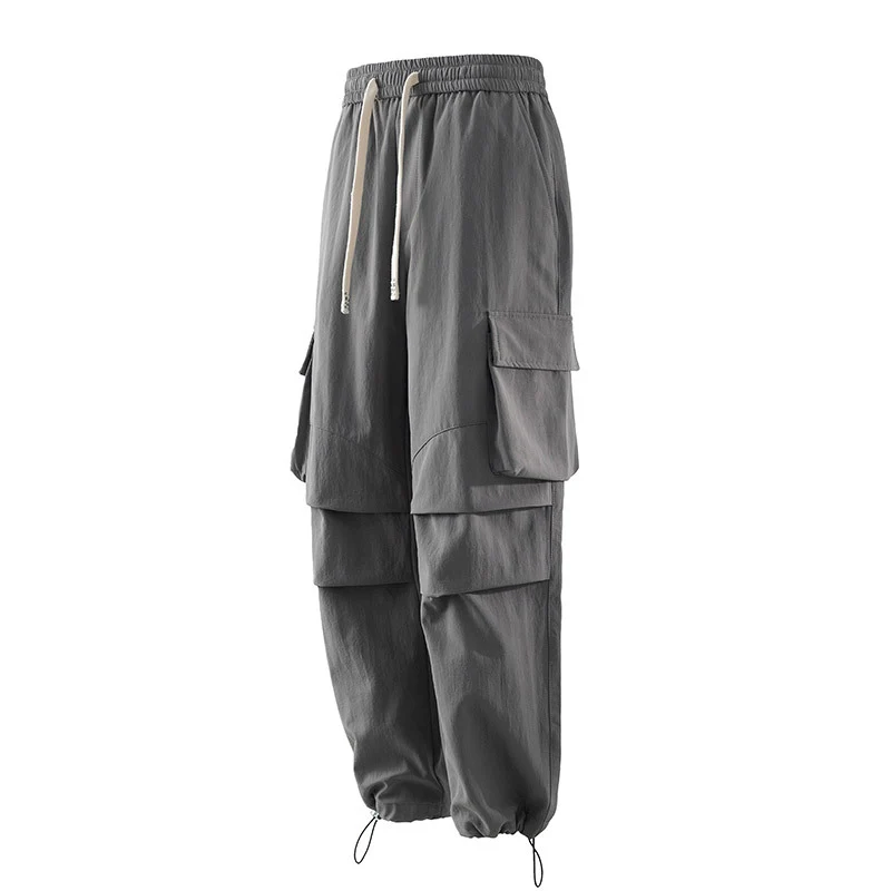 Herren Cargo-Hose mit elastischem Bund, Lagen‑Detail und Reißverschluss-Saum Nord Taschen