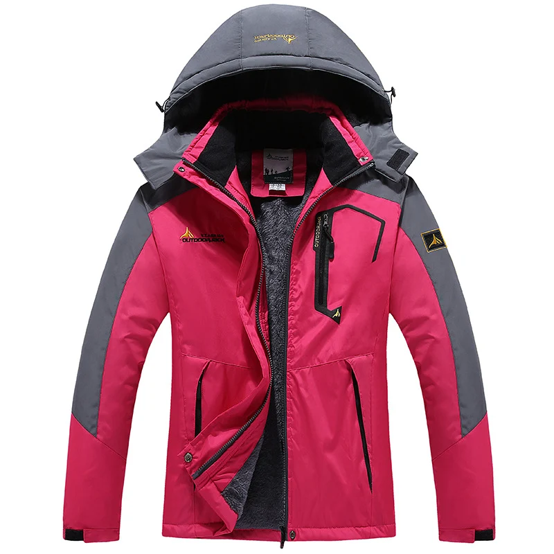 Herren dreilagige Thermo‑Trekkingjacke mit abnehmbarer Kapuze und hochflorigem Fleecefutter Nord Taschen