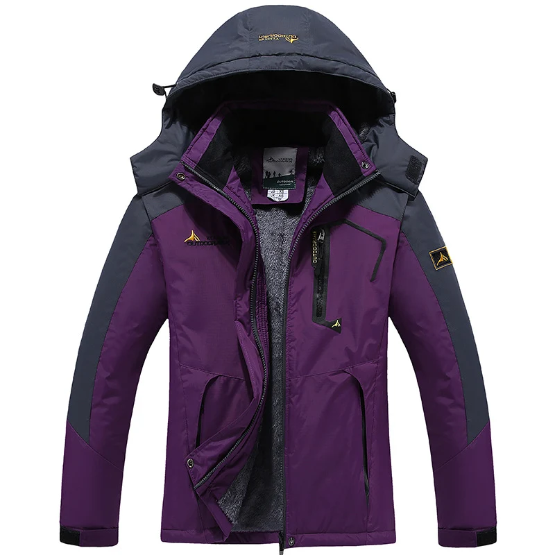 Herren dreilagige Thermo‑Trekkingjacke mit abnehmbarer Kapuze und hochflorigem Fleecefutter Nord Taschen