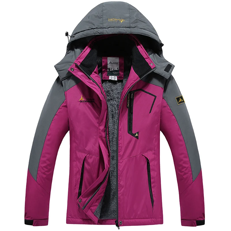 Herren dreilagige Thermo‑Trekkingjacke mit abnehmbarer Kapuze und hochflorigem Fleecefutter Nord Taschen