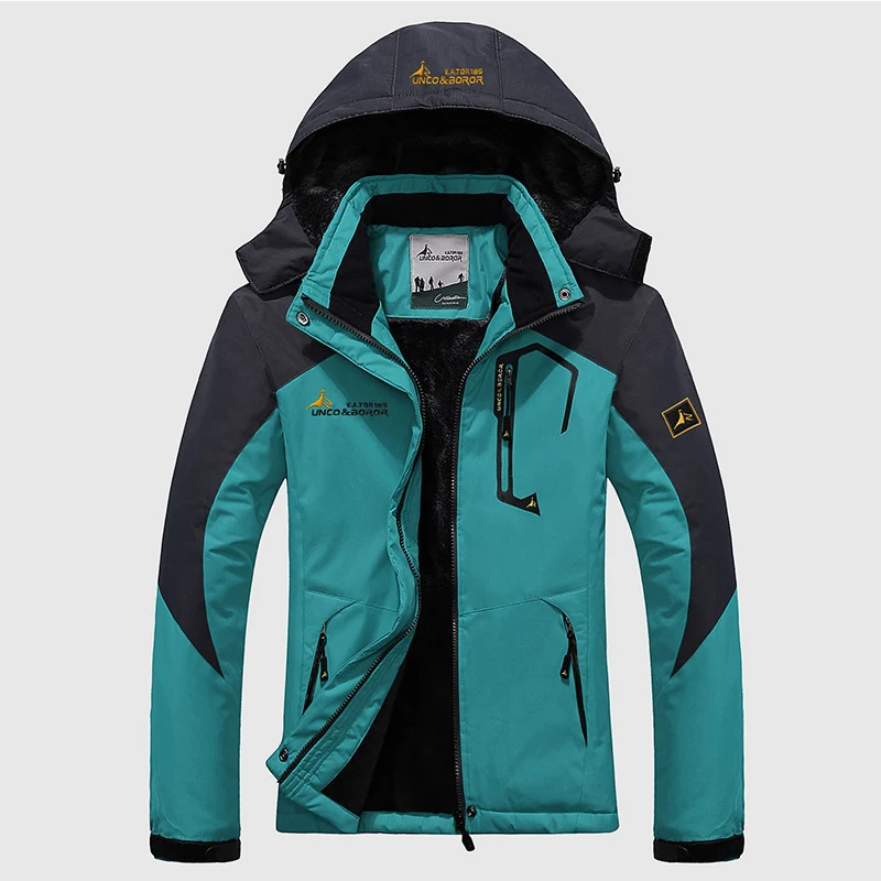 Herren dreilagige Thermo‑Trekkingjacke mit abnehmbarer Kapuze und hochflorigem Fleecefutter Nord Taschen
