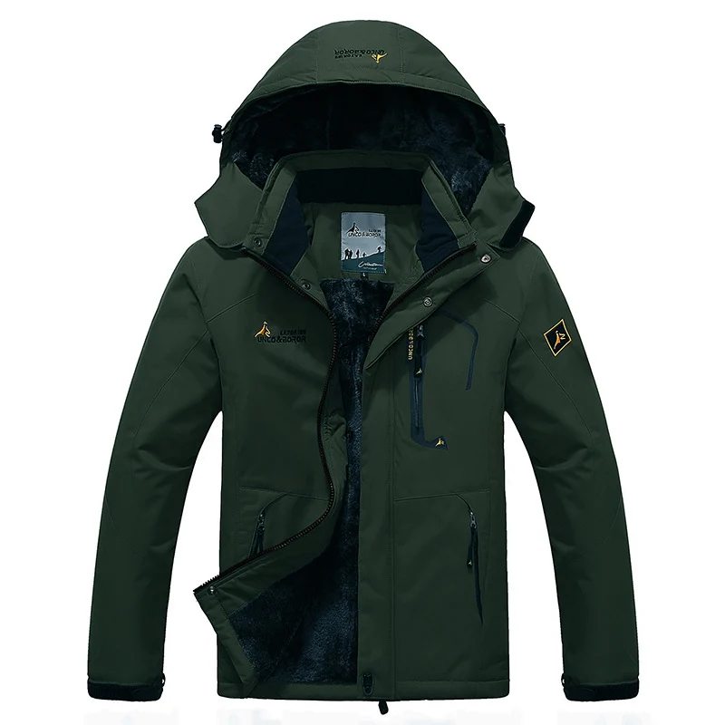 Herren dreilagige Thermo‑Trekkingjacke mit abnehmbarer Kapuze und hochflorigem Fleecefutter Nord Taschen