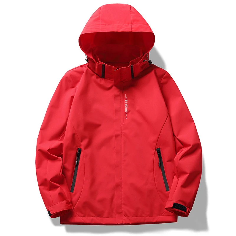 Herren Dreilagige Softshelljacke mit Kapuze, Windschutzleiste und wasserabweisenden Reißverschlüssen Nord Taschen