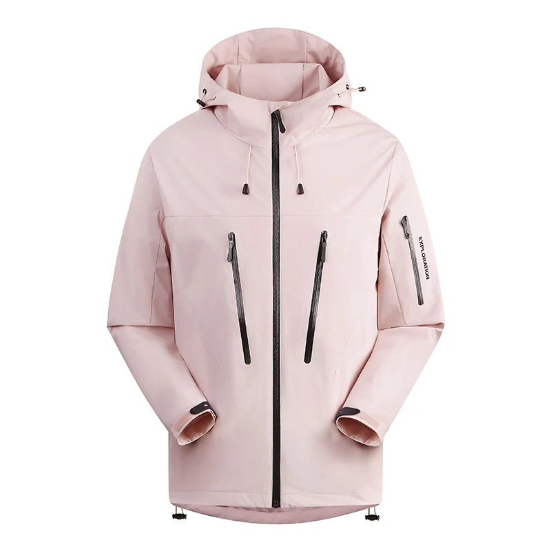 Herren Dreilagige atmungsaktive Hardshell-Outdoorjacke mit Kapuze und verschweißten Nähten Nord Taschen