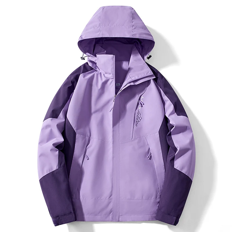 Herren Colorblock Softshell-Trekkerjacke mit Kapuze, verdeckten Reißverschlüssen und seitlichen Eingrifftaschen Nord Taschen