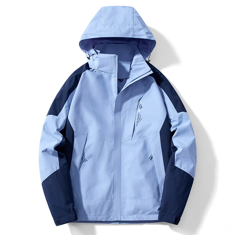 Herren Colorblock Softshell-Trekkerjacke mit Kapuze, verdeckten Reißverschlüssen und seitlichen Eingrifftaschen Nord Taschen