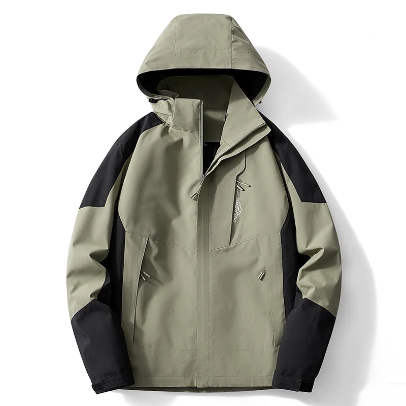 Herren Colorblock Softshell-Trekkerjacke mit Kapuze, verdeckten Reißverschlüssen und seitlichen Eingrifftaschen Nord Taschen