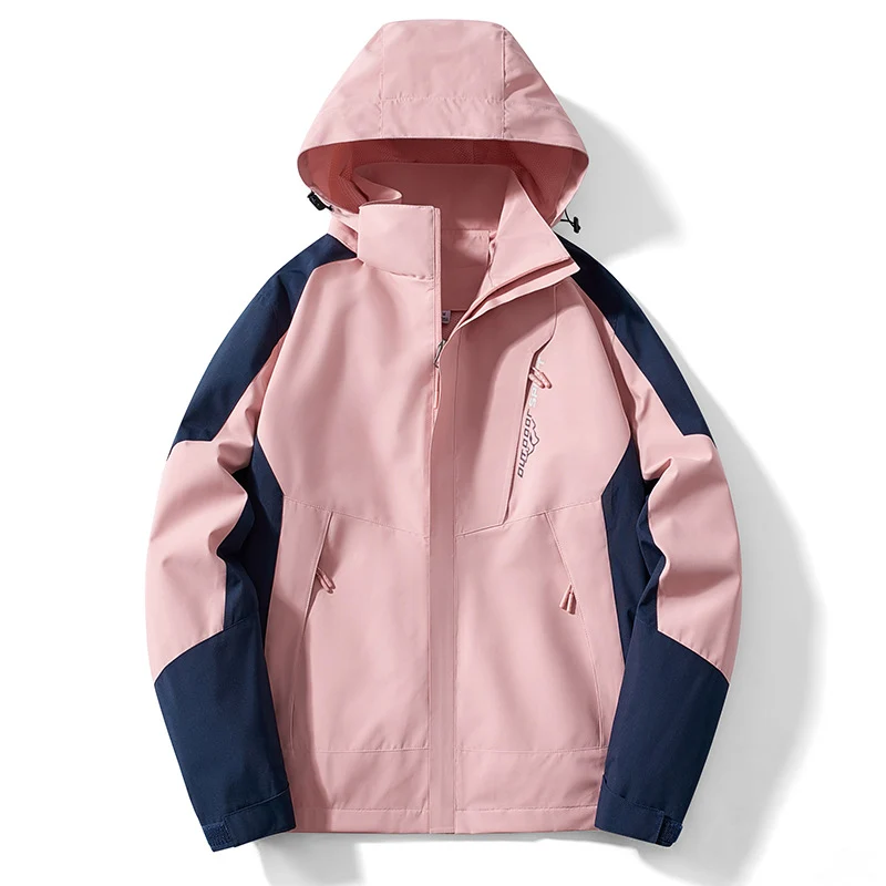 Herren Colorblock Softshell-Trekkerjacke mit Kapuze, verdeckten Reißverschlüssen und seitlichen Eingrifftaschen Nord Taschen