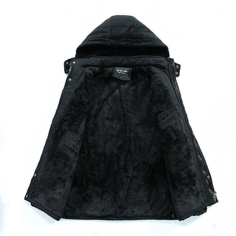Herren City-Parka mit Teddyfutter, Kapuze und winddichter Innenleiste Nord Taschen