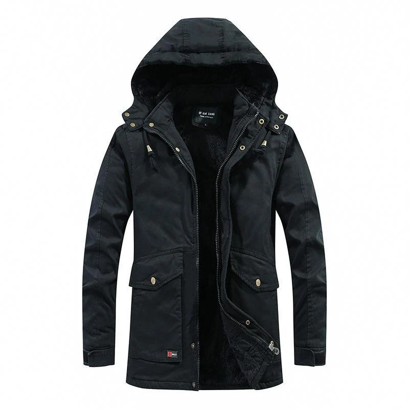 Herren City-Parka mit Teddyfutter, Kapuze und winddichter Innenleiste Nord Taschen