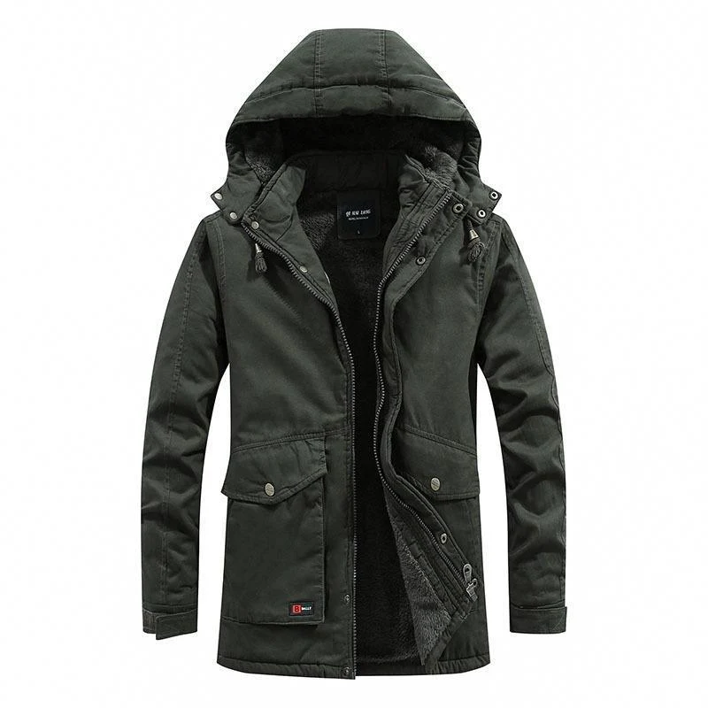 Herren City-Parka mit Teddyfutter, Kapuze und winddichter Innenleiste Nord Taschen
