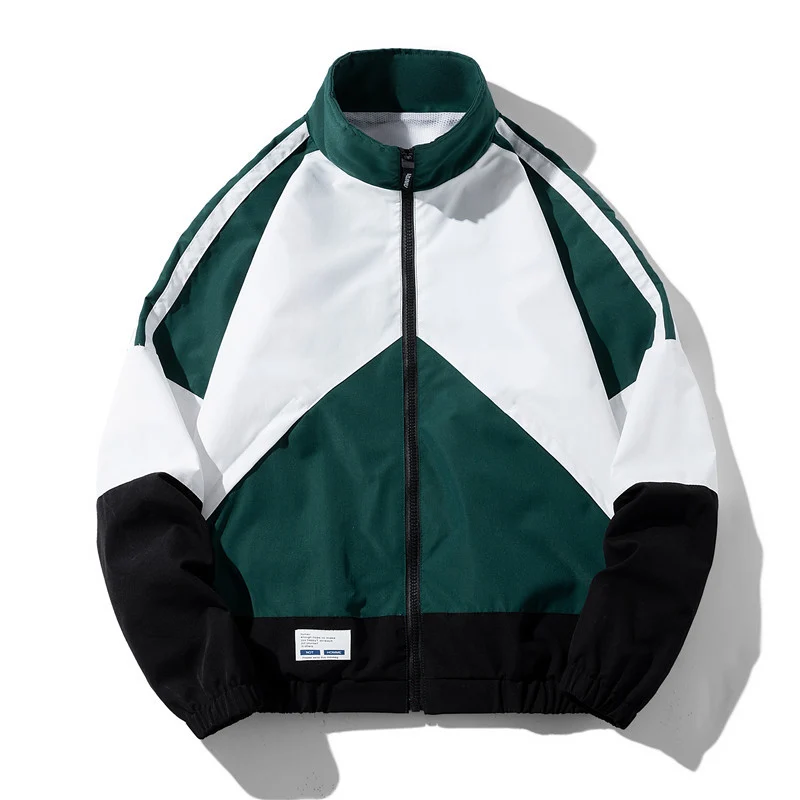 Herren Sportliche Track-Windbreakerjacke mit Stehkragen, Mesh‑Futter und Reißverschlusstaschen Nord Taschen