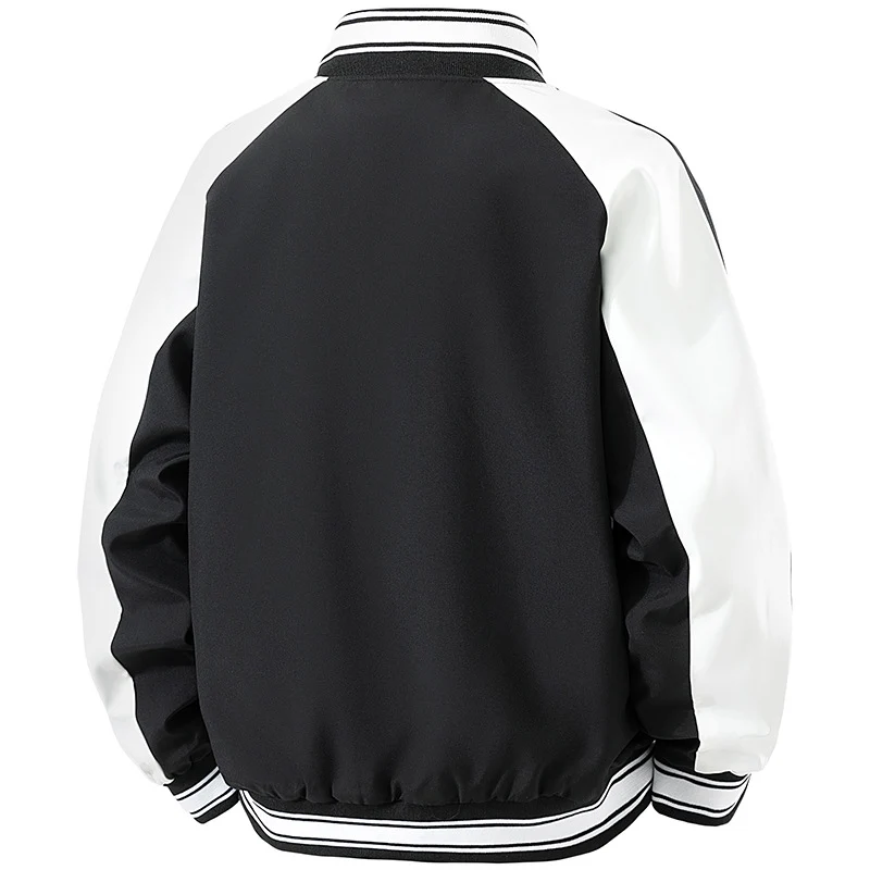Herren Retro-College-Blouson mit Druckknopfverschluss, Raglanärmeln und Rippbündchen Nord Taschen