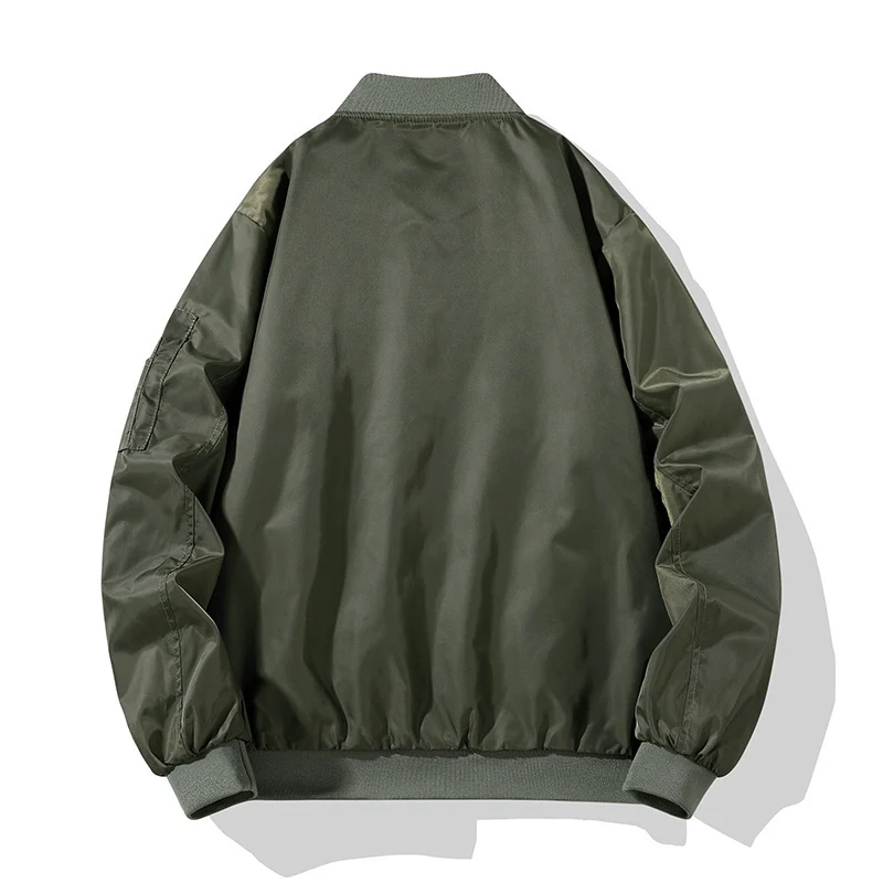 Herren Piloten-Bomberjacke im Military-Look mit kontrastierendem Innenfutter, Ärmeltasche und gerippten Bündchen Nord Taschen