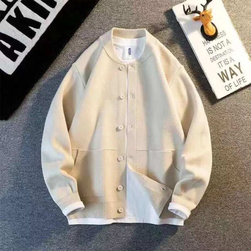 Unisex Feinstrick-Cardigan mit Rundhals, aufgesetzten Taschen und Rippbündchen Nord Taschen