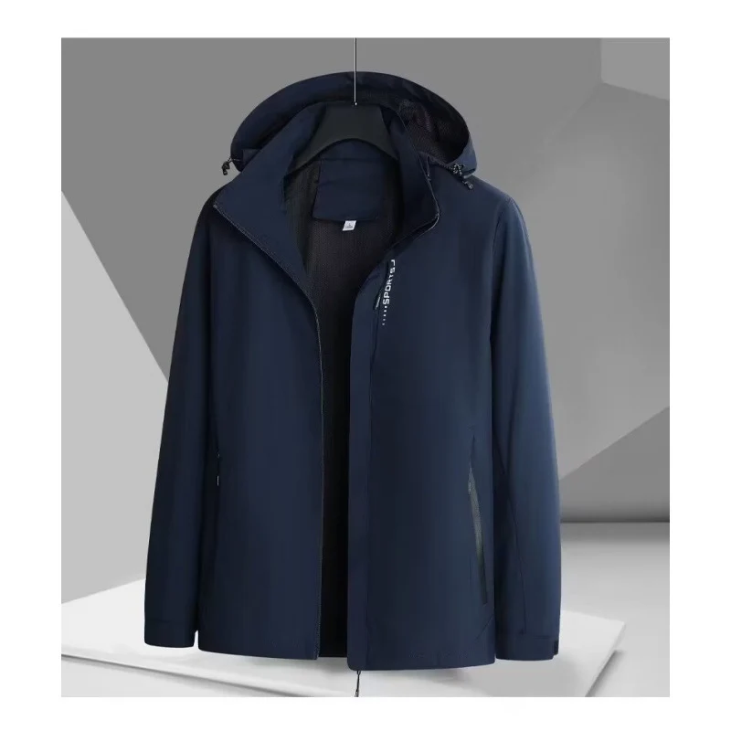 Herren Wind- und Wasserabweisende Softshelljacke mit Kapuze, atmungsaktiver Membran und verdecktem Reißverschluss Nord Taschen
