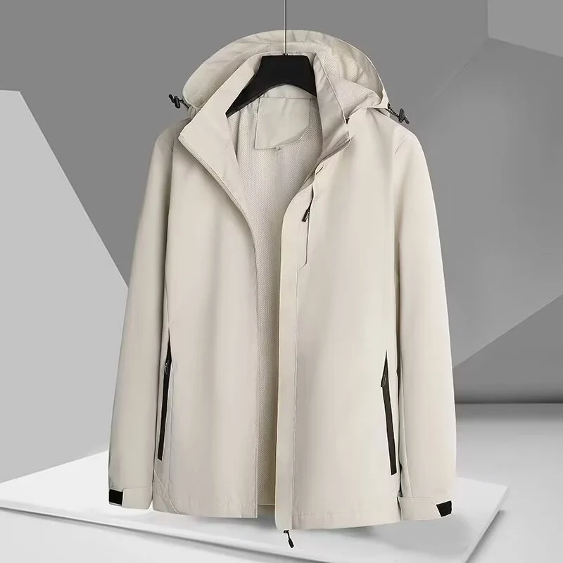 Herren Wind- und Wasserabweisende Softshelljacke mit Kapuze, atmungsaktiver Membran und verdecktem Reißverschluss Nord Taschen