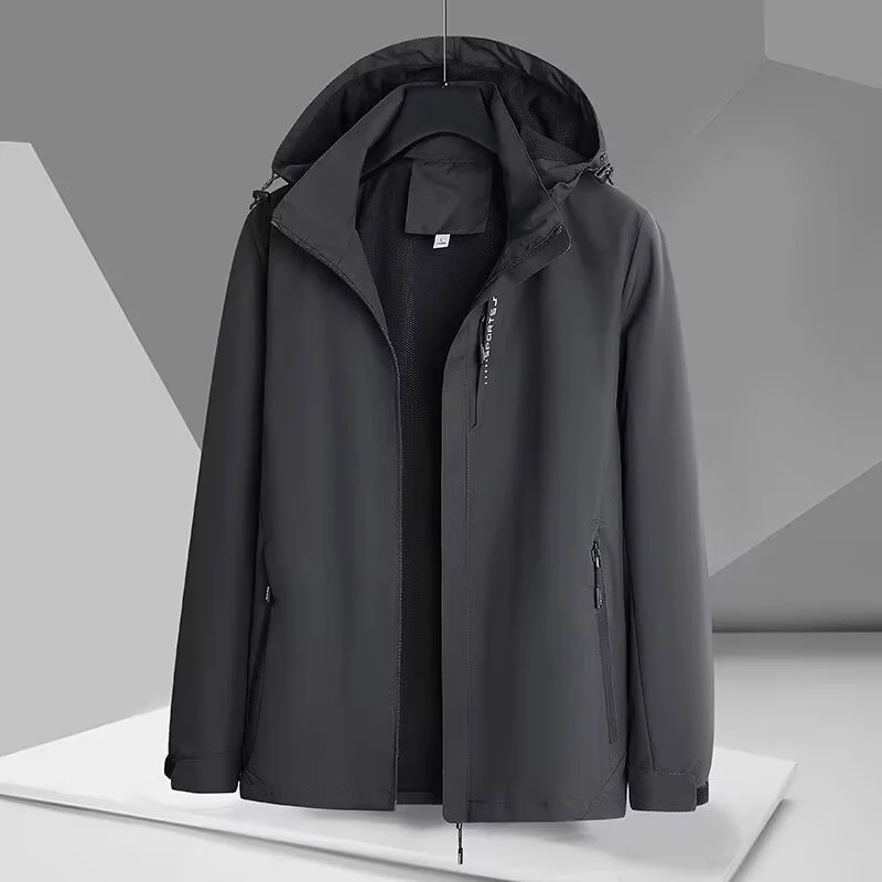 Herren Wind- und Wasserabweisende Softshelljacke mit Kapuze, atmungsaktiver Membran und verdecktem Reißverschluss Nord Taschen