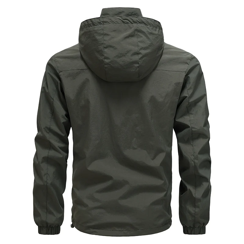 Herren Atmungsaktive ultraleichte Wind- und Regenjacke mit Mesh-Innenfutter und verdeckter Brusttasche Nord Taschen