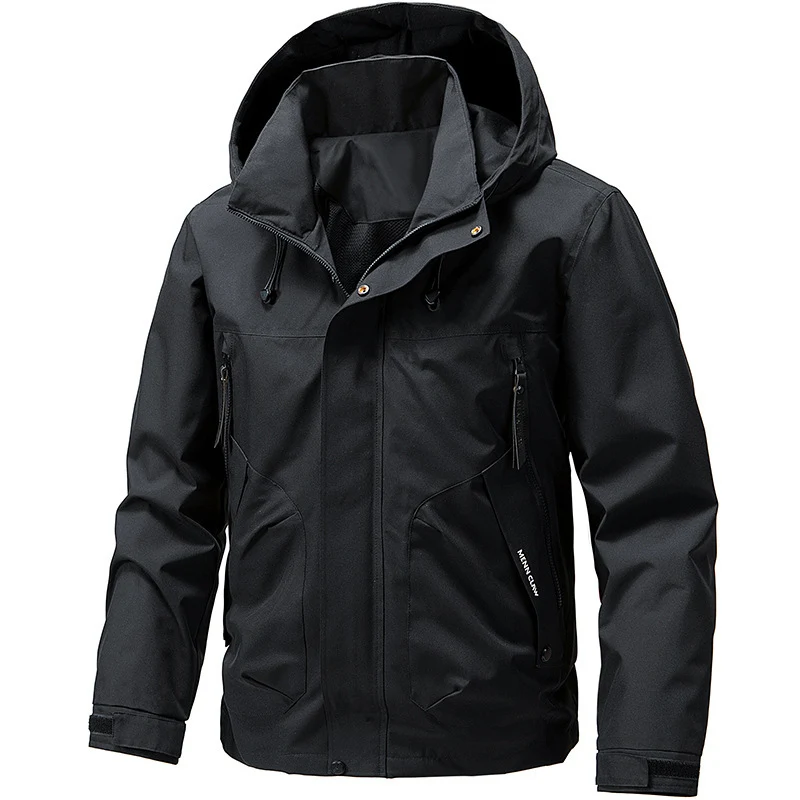 Herren Atmungsaktive Softshell Outdoorjacke mit winddichter Membran, verstellbarer Kapuze und Reißverschlusstaschen Nord Taschen